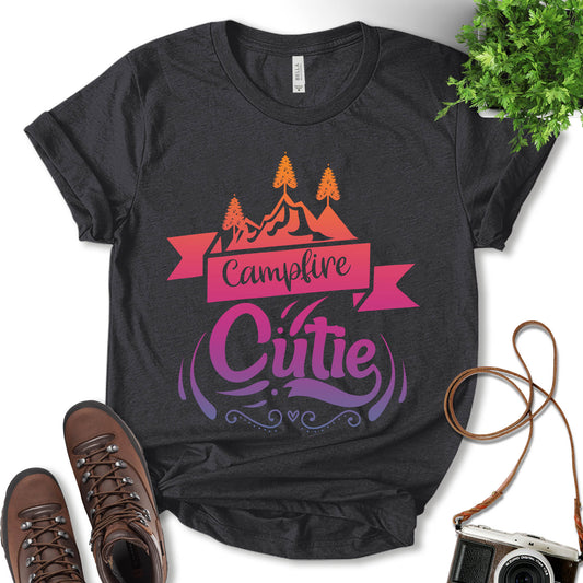Campfire Cutie Shirt, Camping Shirt, Vacation Shirt, Nature Lover, Adventure Lover, Gift For Camper, Unisex T-shirt