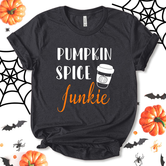 Pumpkin Spice Junkie Shirt, Pumpkin Shirt, Funny Halloween Shirt, Halloween Shirt, Party Shirt, Holiday Shirt, Halloween Tee, Unisex T-shirt