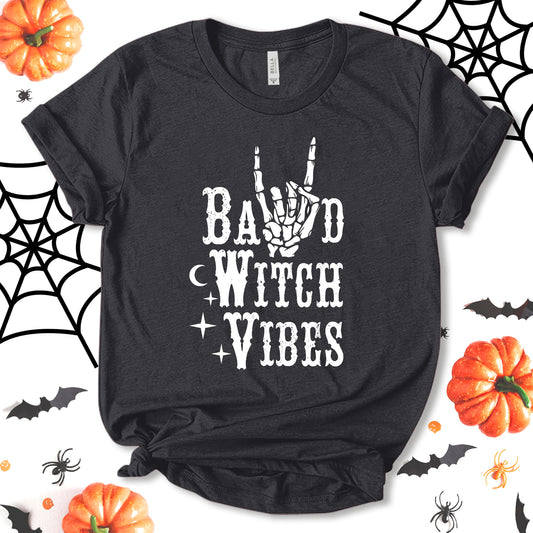 Bad Witch Vibes Shirt, Pumpkin Shirt, Witch Shirt, Funny Halloween Shirt, Halloween Shirt, Party Shirt, Halloween Tee, Holiday Shirt, Unisex T-shirt