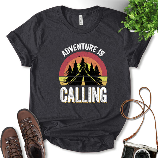 Adventure Is Calling Shirt, Camping Shirt, Outdoor Shirt, Travel Shirt, Vacation Shirt, Nature Lover, Adventure Lover, Unisex T-shirt
