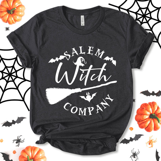 Salem Witch Company Shirt, Funny Halloween Shirt, Halloween Shirt, Party Shirt, Halloween Broom Shirt, Holiday Shirt, Unisex T-shirt
