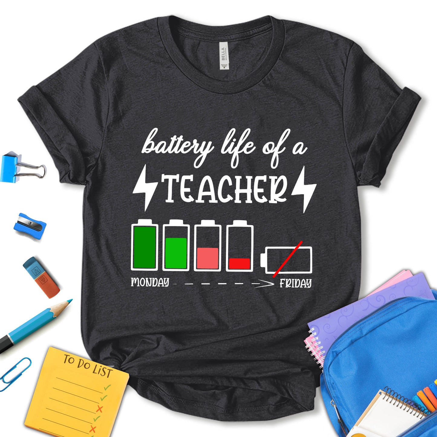 Battery Of Life A Teacher Shirt, Back To School Shirt, First Day Of School Shirt, Teacher Shirt, Cute Teacher Shirt, Gift For Teacher, Funny Teacher Shirt, Teacher Gift, Unisex T-shirt