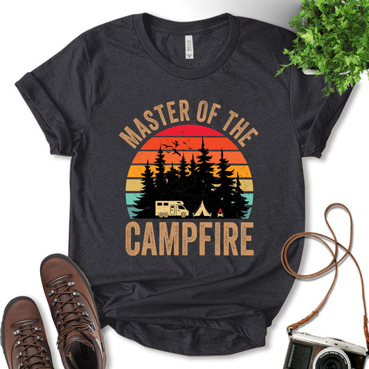 Master Of The Campfire Shirt, Funny Camping Shirt, Glamping Shirt, Fun Travel Shirt, Nature Lover, Adventure Lover, Camp Lovers Gift, Unisex T-Shirt
