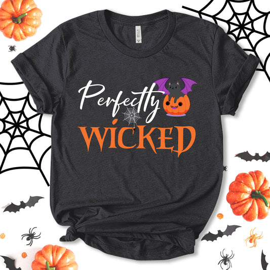Perfectly Wicked Shirt, Funny Halloween Shirt, Halloween Costume, Party Shirt, Halloween Witch Shirt, Witch Shirt, Pumpkin Shirt,  Fall Shirt, Holiday Shirt, Unisex T-shirt