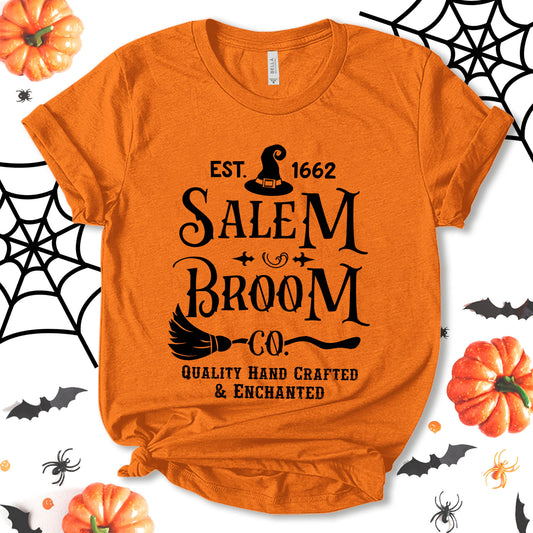 Salem Broom Co. Shirt, Funny Halloween Shirt, Halloween Costume, Party Shirt, Witch Shirt, Halloween Broom Shirt, Holiday Shirt, Unisex T-shirt