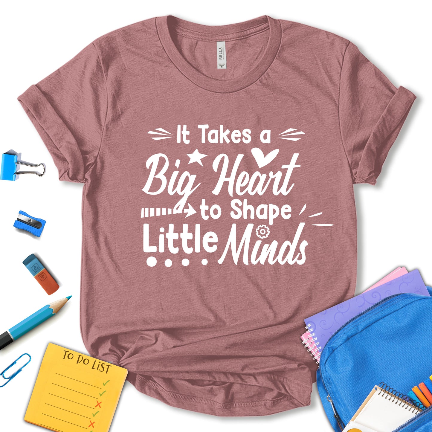 It Takes A Big Heart To Shape Little Minds Shirt, Teacher Appreciation Shirt, Funny Teacher Shirt, Teacher Shirt, School Shirt, Preschool Teacher Shirt, Gift For Teacher, Unisex T-shirt