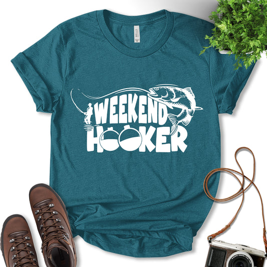 Weekend Hooker Shirt, Fishing Shirt, Lake Shirt, Cute Hooker Shirt, Outdoor Lover Shirt, Adventure Shirt, Nature Lover Shirt, Fisherman Gift, Unisex T-Shirt