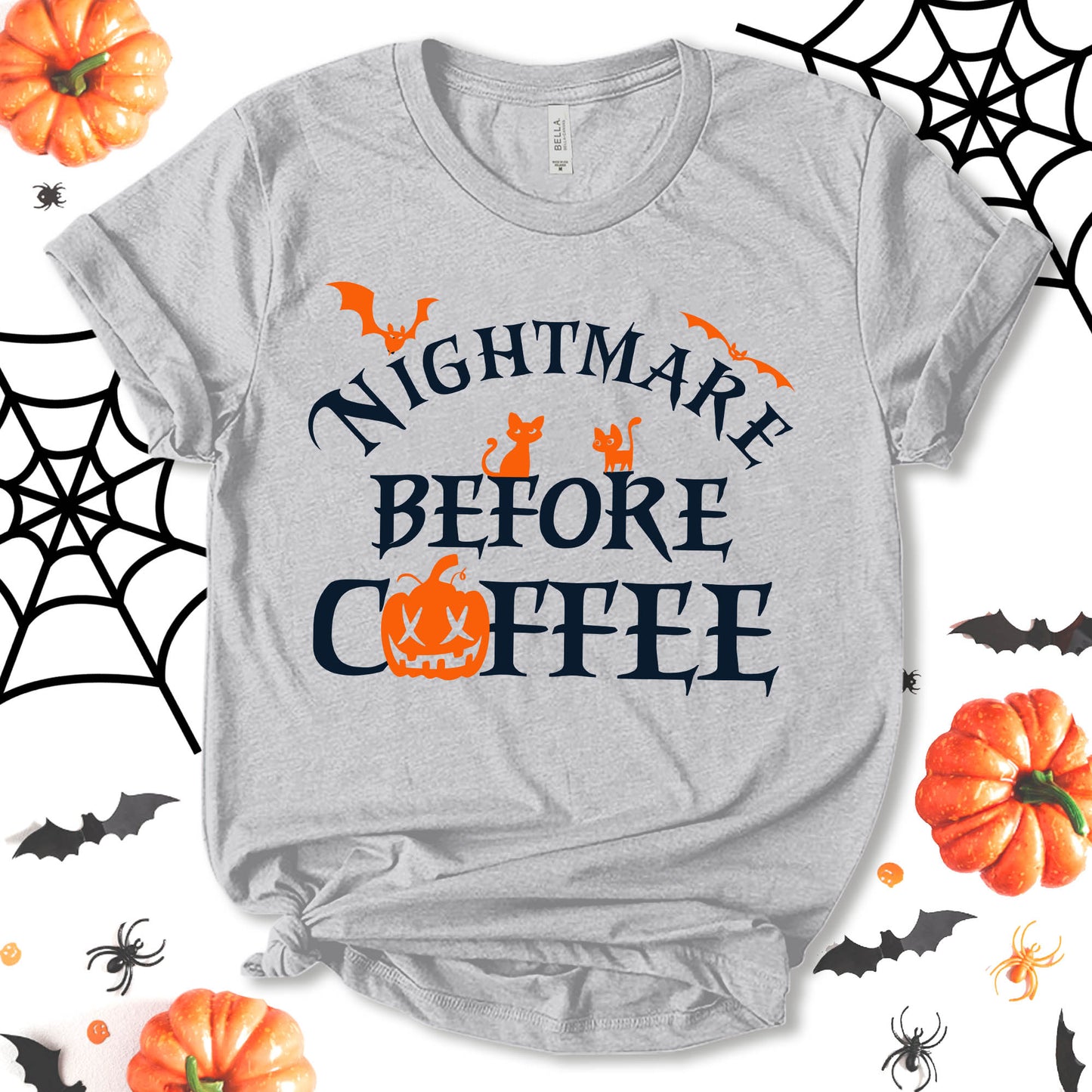 Nightmare Before Coffee Shirt, Funny Halloween Shirt, Pumpkin Shirt, Bat Shirt, Coffee Shirt, Party Shirt, Funny Coffee Shirt, Fall Shirt, Holiday Shirt, Unisex T-shirt