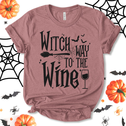 Witch Way To The Wine Shirt, Witch Shirt, Funny Wine Halloween Shirt, Funny Halloween Shirt, Halloween Witch Shirt, Party Shirt, Fall Shirt, Holiday Shirt, Unisex T-shirt