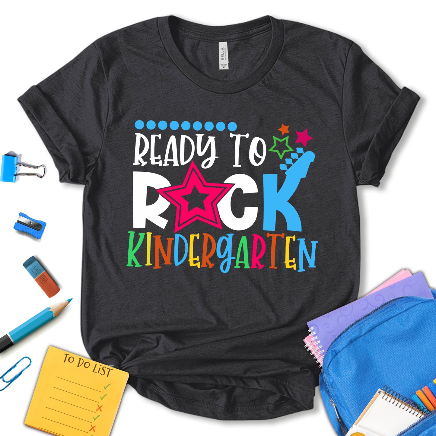 Ready to Rock Kindergarten Shirt, Back To School Shirt, First Day Of School Shirt, First Kindergarten Outfit, Kids School Shirt, Gift For Teacher, Unisex T-shirt